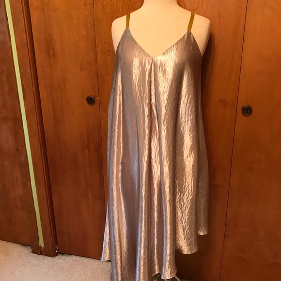 Anthropologie asymmetrical gold dress NWT - Picture 1 of 6